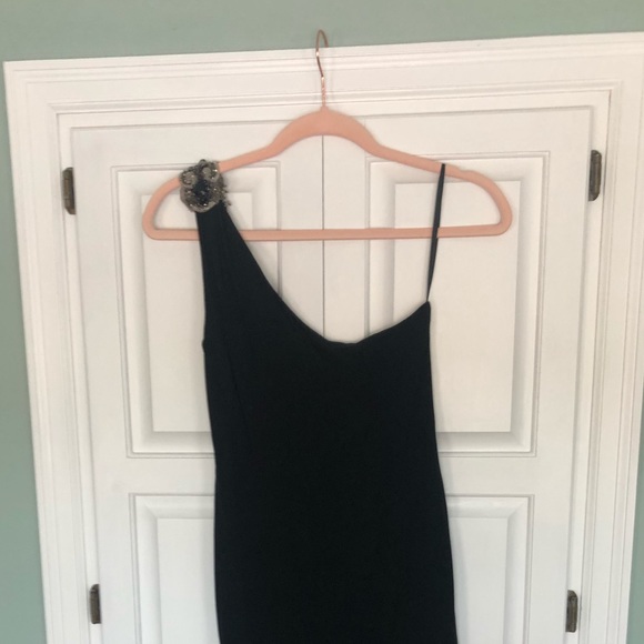 David Meister black One-shoulder dress - Picture 3 of 6
